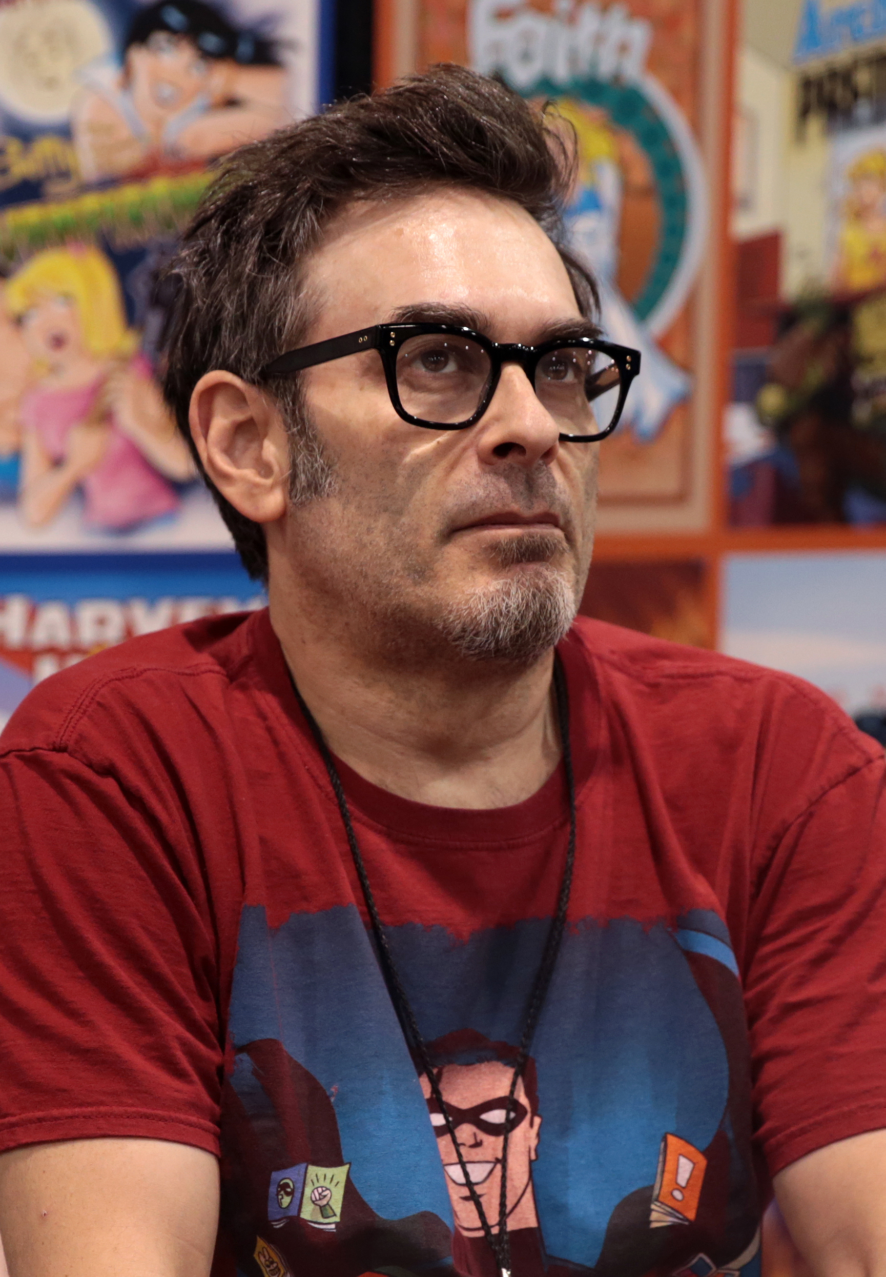 Archie Comics writer and artist Dan Parent speaking at Phoenix Comic Fest in 2018